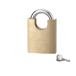 Brass Padlock with Half Wrapped Shackle